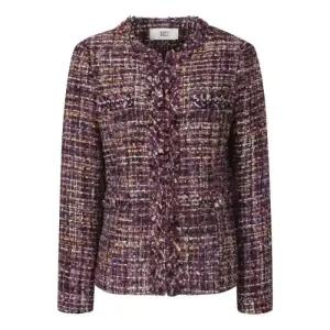 베스띠벨리 세이브존04 글리터 프린지 히든버튼 트위드 자켓  BJJAX2125