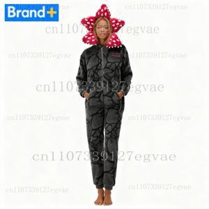 데모고르곤 식물 디자인의 크리스마스 잠옷 - 아늑한 플란넬 원단이 있는 성인용 원지, 휴일 파티에 적합