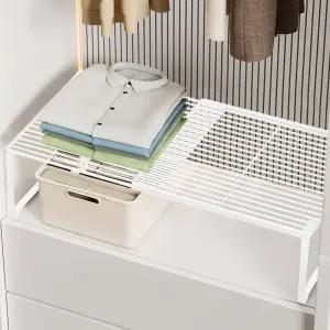 르벤아트 길이조절 옷장 선반 넓이 38-62cm  폭 35cm  높이 22cm