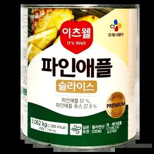 CJ 이츠웰 프리미엄 파인애플 3kg 슬라이스 6개(3kgX6개)