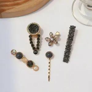 [하프클럽/셀러허브_여성트랜드패션]일자핀 헤어핀 세트 진주실핀 5개 진주