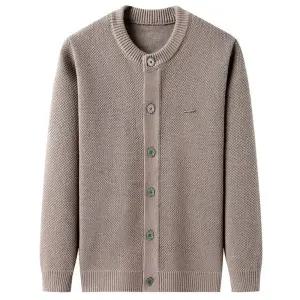 샤오원샵 남자 키작남 라운드넥 니트 징가오 라운드 가디건 추동 싱글 청순 코트 꾹4