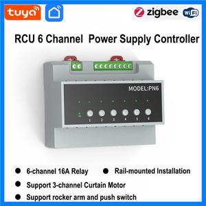 스마트 라이프 WIFI 6채널 릴레이 스위칭 모듈 16A 지그비 전원 원격 제어 장치 110V-240V 스마트 스위치
