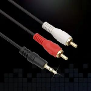 오디오 스테레오 3.5mm to RCA 2선 변환 케이블 10M
