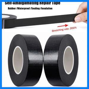 검은색 고무 자체 접착 자기 말감화 테이프 방수 절연 밀봉 테이프 용접 튜브 수리 테이프 전기 용품