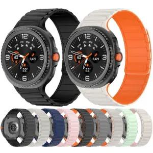 갤럭시 워치8 마그네틱 양면 스트랩 갤워치8 클래식 실리콘 스포츠밴드 일체형 시계줄 40mm 44mm