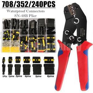 자동차 와이어 커넥터 플매트 카펫 러그 방수 1 2 34 핀 바이크 오토바이 트럭 하네스 암수 압착 플라이어