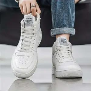 인기상품 하이탑 화이트 운동화 깔끔한 캐주얼 남자 스니커즈 [WFLDJFO_251230]