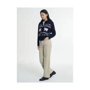 빈폴 BEANPOLE LADIES 세미 와이드 벨벳 데님 베이지 BF5X21C83A 409079