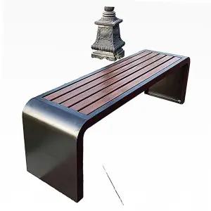 야외 벤치 공원 긴 학교 평 철제 웨이팅 테라스 펜션 의자 120CM 운동장 관공서 정원