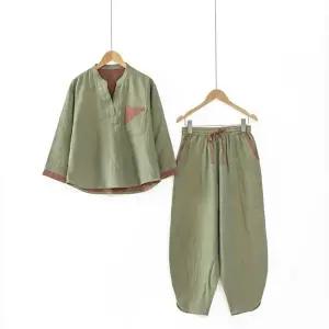 찜질방옷 여성 숯가마사우나복 커플 긴팔 스파복 황토