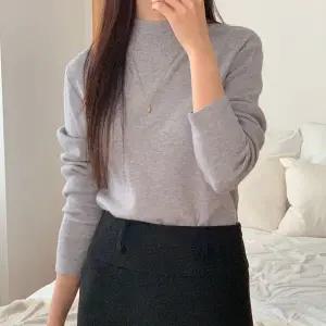 [옷자락]여자 이너티 반목폴라 얇은 기본긴팔 무지 데일리 니트_P414214689