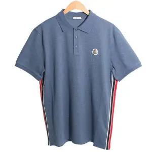 [몽클레르]25SS 몽클레어 사이드 라인 PK 셔츠 카라티 블루 K10918A00026 89A16 794 127149956