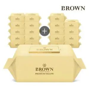물티슈 브라운 프리미엄 옐로우 아기물티슈 72매 리필 10+10팩