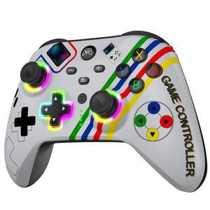 [미국배송] HEYING 스위치 무선 컨트롤러 닌텐도 스위치/라이트/OLED용 프로 컨트롤러(RGB LED 조명 포함) 프로그래밍 가능 진동 6축 자이로 터보 기능