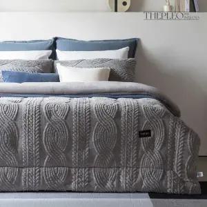 (Hmall)[더플레오] 단잠 니트 극세사 침구 풀세트(SK)