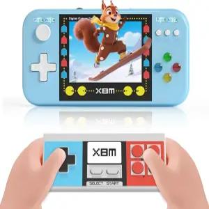 2인용 용 휴대용 게임 콘솔 3.0 LCD 화면의 레트로 비디오 500대 사전 로드 3~12세 남녀를 위한 충전식