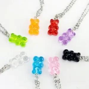 연출용곰돌이목걸이 포인트 컬러감 학생 여성 패션주얼리 (WFJ6EPC)