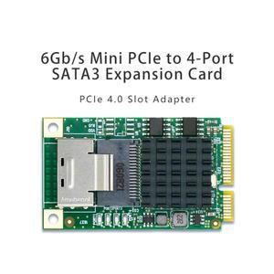 미니 PCIe to 4포트 SATA3 확장 카드 6 Gb/s