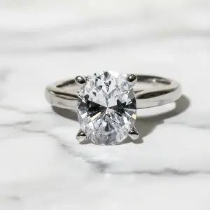 [샤밍주얼리]2캐럿 오벌 다이아 18K 반지 IGI 4프롱 솔리테어 명품 프러포즈 결혼 기념일 선물