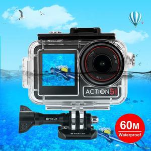 PULUZ 60m 수중 방수 하우징 다이빙 케이스 DJI Osmo ACtion 5 Pro / 3 4 카메라 보호 액세서리