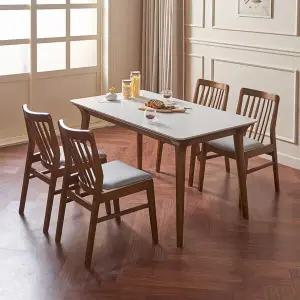 [에보니아] 페리 세라믹 원목 4인식탁세트B (테이블+의자4)