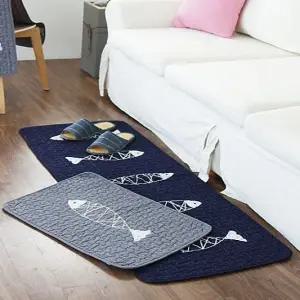 북유럽 스타일 물고기패턴 리얼 피쉬 주방매트