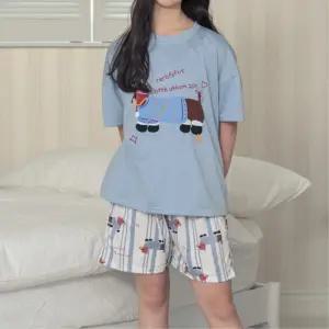 스카이 강아지 청소년 여성 반팔 반바지 잠옷세트 아동언더웨어 주니어의류