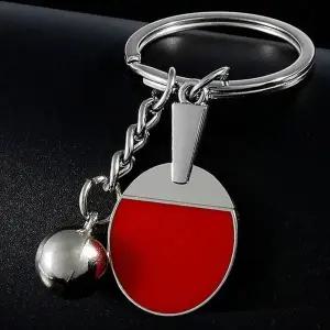 기념품운동키링 동호회 차키 고급진느낌 레드포인트 단체탁구키홀더 탁구 (WFJ7AJS)