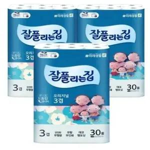 화장지 지널 3겹화장지 대량구매화장지 지널화장지 3겹 30롤 (WFJ7BCU)