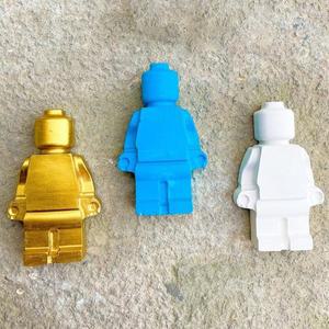 캔들 로봇 실리콘 양초 금형 DIY 3D 빌딩 블록 초콜릿 쿠키 퐁당 얼음 크리스마스 선물 공예 용품 홈 장식