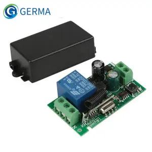 GERMA AC 250V 110V 220V 1CH 433Mhz 차고 문 게이트 모터 용 범용 무선 원격 제어 스위치 릴레이 모듈 수