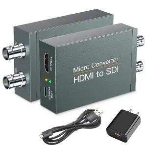 HDMI to SDI 3G-SDI/HD-SDI 컨버터 오디오 임베더 2 Way 듀얼 출력 어댑터 카메라 홈 시어터용 1080P 지원