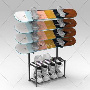 양면 스노우보드 전시대 보드샵 걸이 진열대 고정 정리대 거치대 홀더 스케이트 바퀴가달린