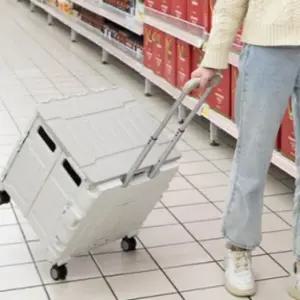 휴대용 접이식 핸드 카트 쇼핑카트 폴딩 박스 장바구니 (WFJ7F6M)