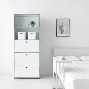 거실수납장 미드센츄리 모듈수납장 거실장 5단 수납 선반장 (WFK5Y90)