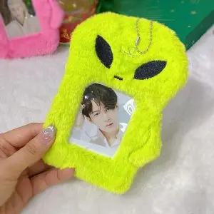 포토카드 키링 외계인 인기 고리 열쇠 털 홀더 (WFJSPN3)