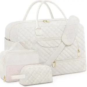 여행용 더플백 신발장과 젖은 화장실 포켓 여성 위켄더백 노동력 전달 하룻밤 병원 가방 체육관 여행 위한