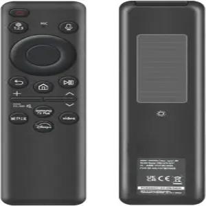 삼성 스마트 TV용 충전식 음성 리모컨 태양광 충전 검색 기능을 갖춘 2021-2025 TV 교체. 2년 보증.