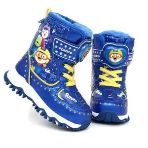 패딩신발 뽀로로 플레이 발광 부츠 캐릭터 아동 방한 털신 스키