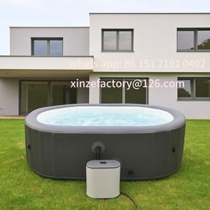 라포식  인플레이터블 자쿠지 웨이브 버블 풀 타원형 스파 서프