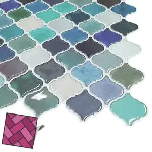 506 타일벽지 잔다마스크 파랑혼합 월타일스티커