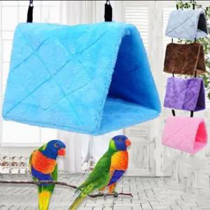 앵무새 방한 동지 새장 새용품 새집 삼각 해먹 중형 앵무새 방한 새집