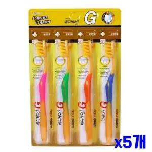 (SM)이중미세모 메디케어 칫솔 4P-금나노 x5개 (WFK91LW)