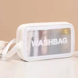 반투명 여행용 샤워백 여행 방수 세면도구 파우치 워시백 세면백