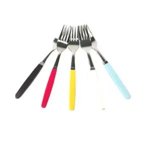 국산 무지 컬러 스텐 어린이 유아 포크 숟가락 캠핑 가족 수저 커트러리 손님 초대