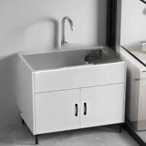 보조 간이 싱크대 사무실 소형 미니 사각 스텐 탕비실 이동식 주방 개수대 애벌빨래용