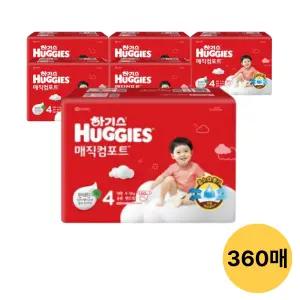 하기스 매직컴포트 밴드형, 4단계 공용, 60매, 6팩 (360매)