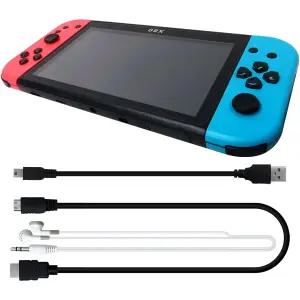 디어쿨 휴대용 게임 콘솔 X80 16GB 내장 1000+ 7인치 HD 출력 레트로 저렴한 선물 TV 플레이 게임보이 -