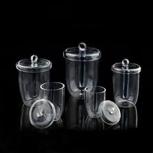 고순도 및 고온 저항 커버 실험실 석영 유리 도가니 10 개